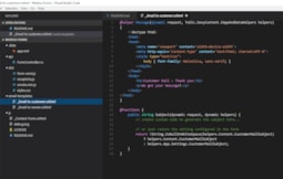Editing Customer Mail Template in Visual Studio Code